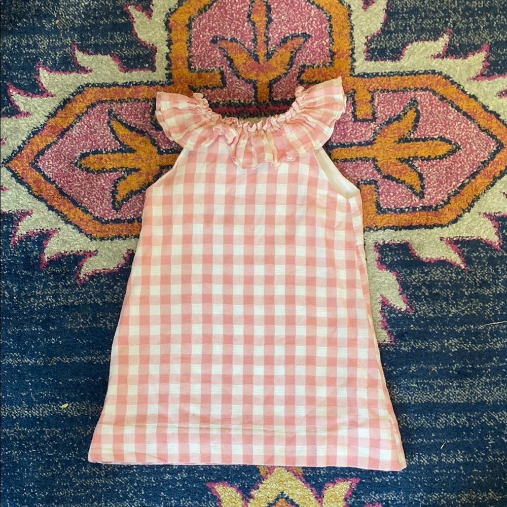 Cecil and Lou Pink Gingham Ruffle Dress